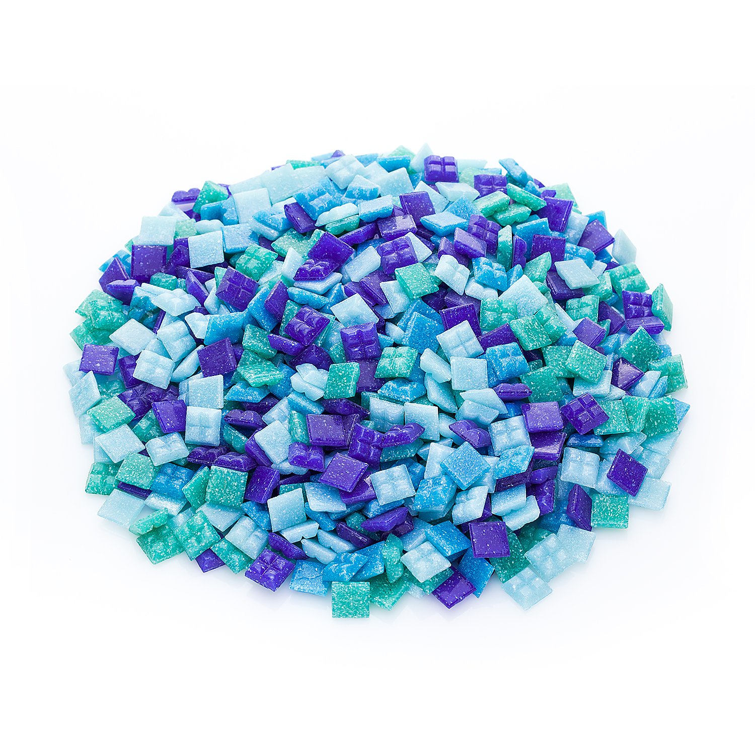 Glas-Mosaik, Blautöne, 10 x 10 mm, 750 g