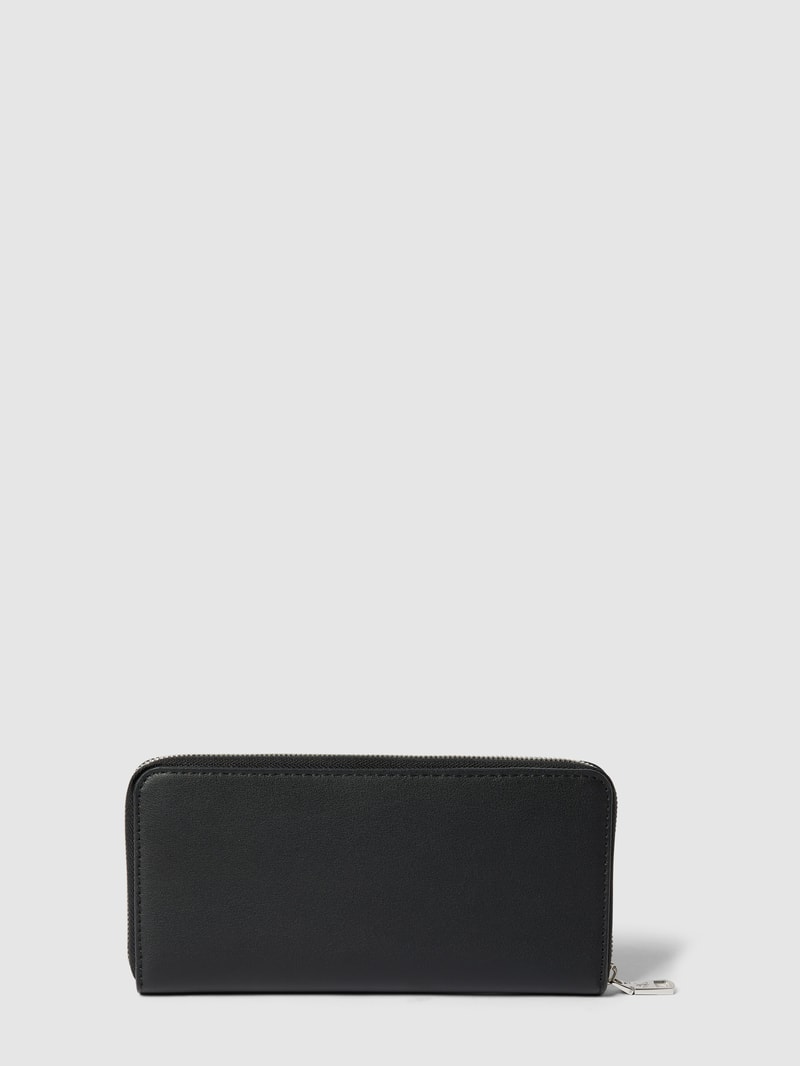 Portemonnaie mit Label-Details Modell 'SCULPTED' in schwarz