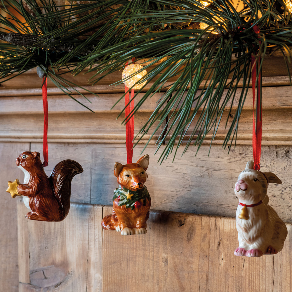 Villeroy & Boch Ornements animaux de la forêt, ens. 3p. Nostalgic Ornaments Décoration