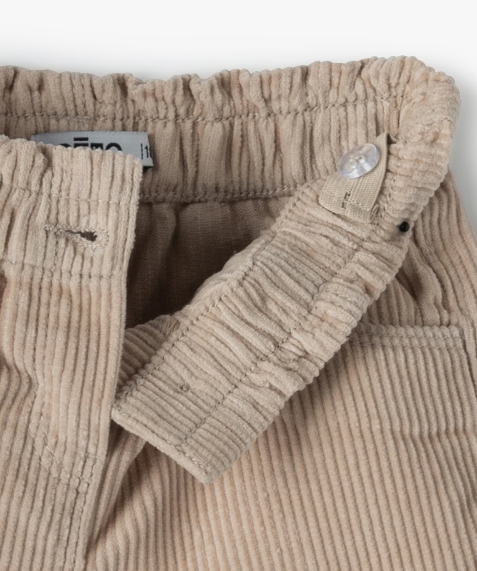 Short bébé fille en velours grosses ctes beige clair | GEMO