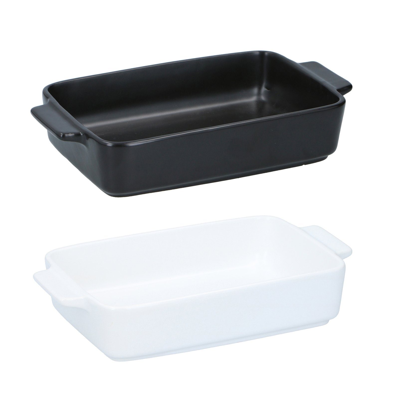 Neuetischkultur Auflaufform Auflaufform Keramik 2er-Set 24,5 x 14 x 5 cm, Keramik, (2-St), Ofenform eckig