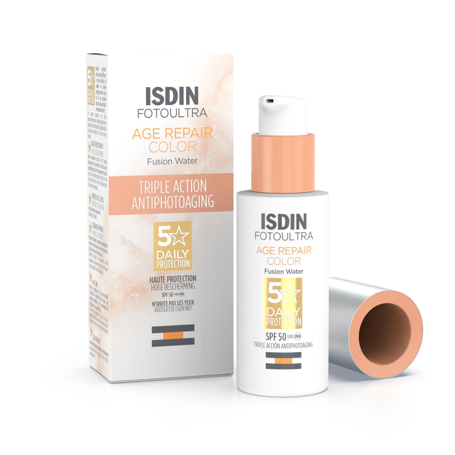 Isdin Age Repair Color Crème solaire visage teintée anti-âge SPF50