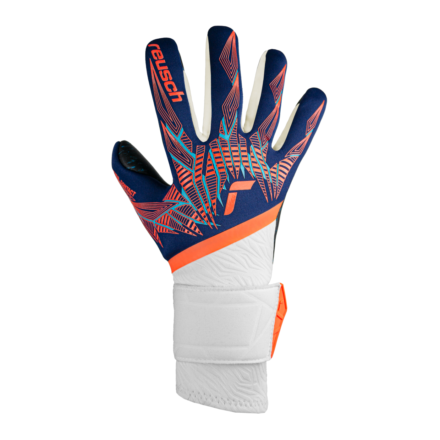 Reusch Pure Contact Fusion TW-Handschuhe Blau Orange Schwarz F4848