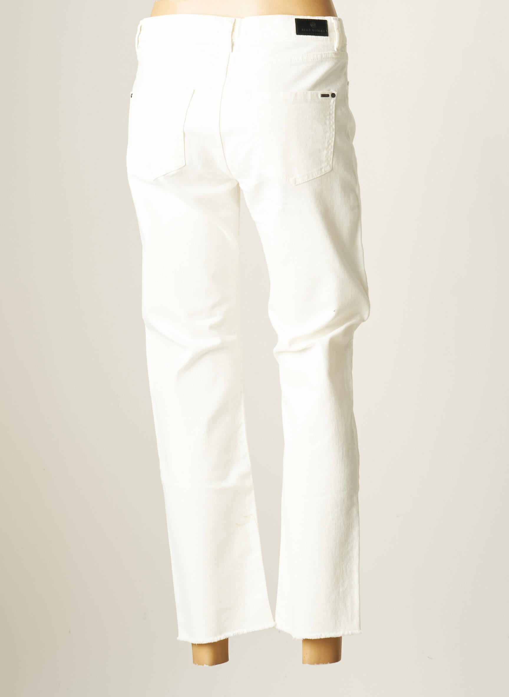 Ikks Jeans Coupe Droite Femme couleur blanc