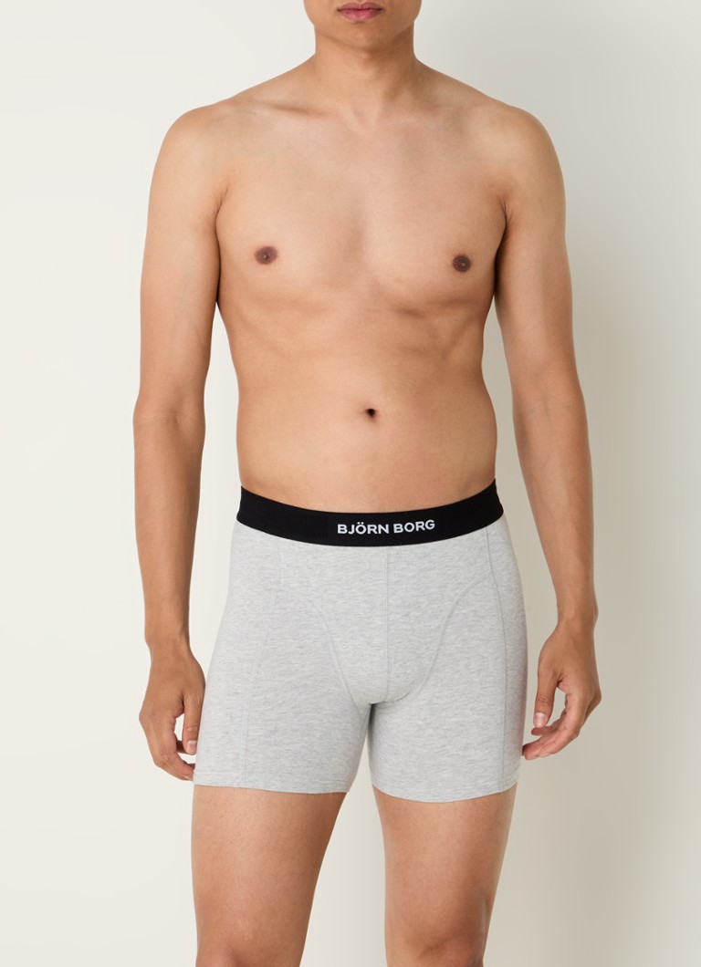 Confezione da 3 boxer Björn Borg in cotone biologico con elastico in vita con logo.