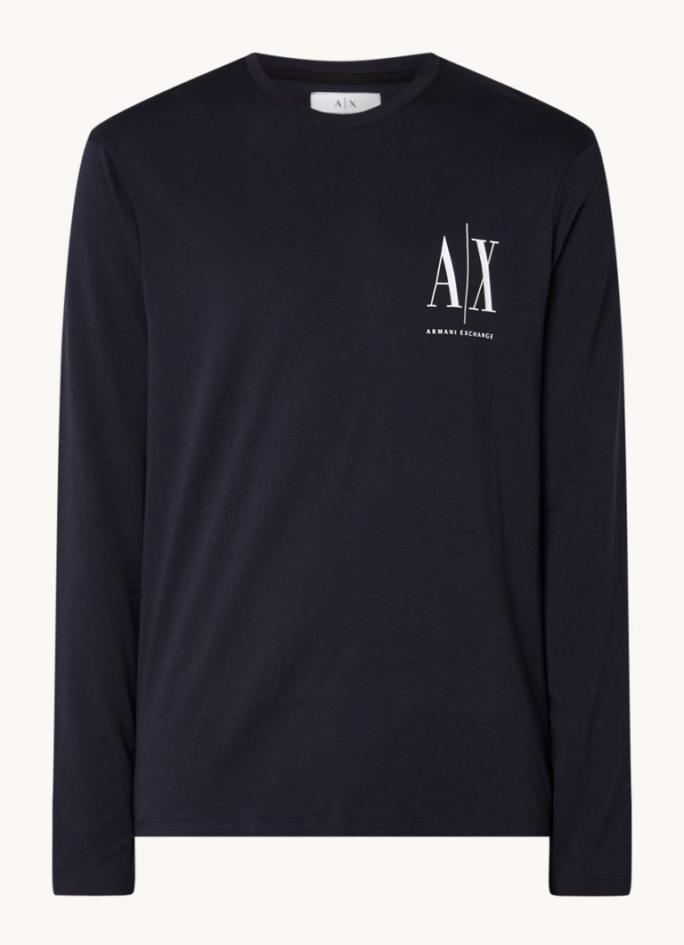 Armani Exchange garās piedurknes ar logotipa apdruku