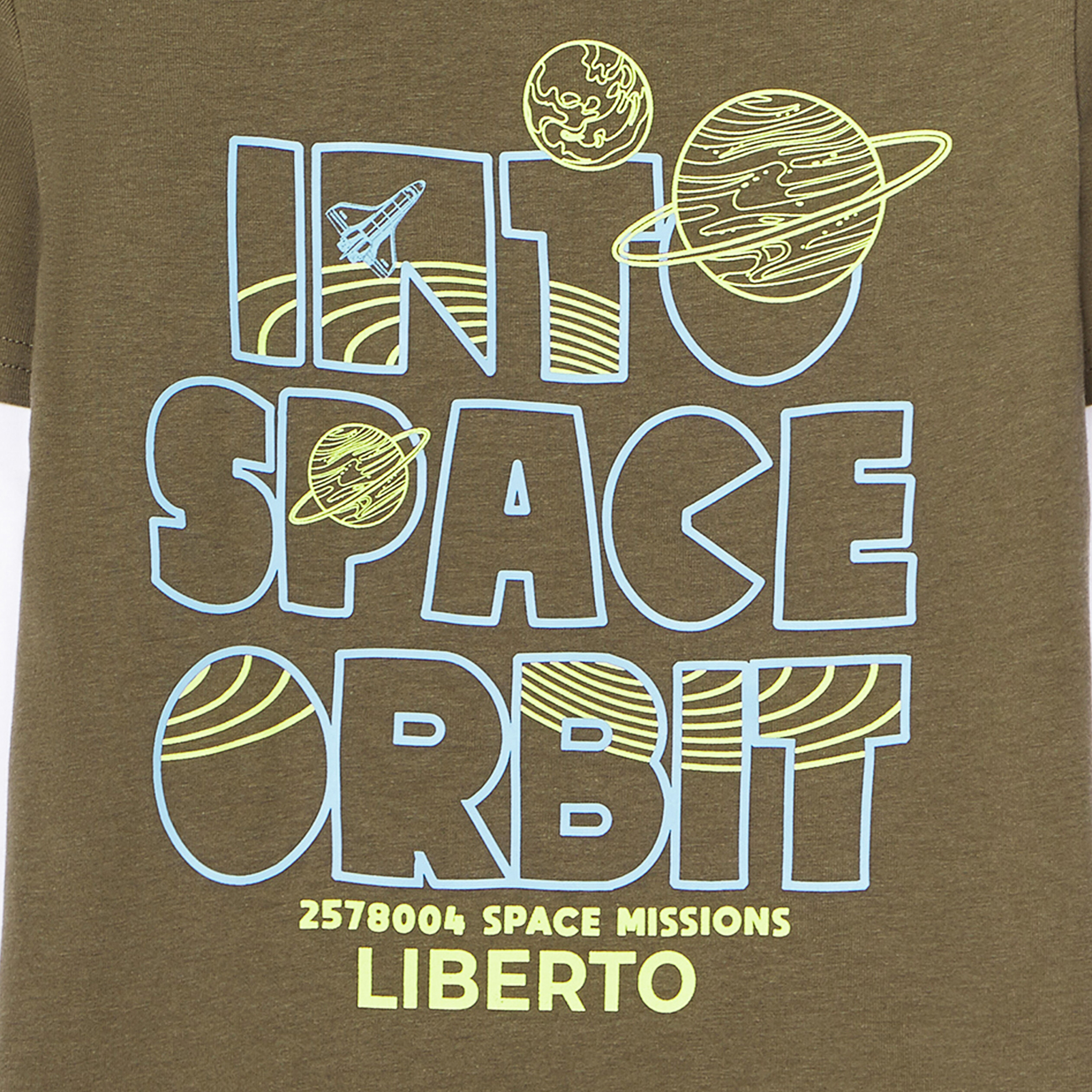 T-shirt effet 2-en-1 coton Liberto vert kaki garçon | La Halle
