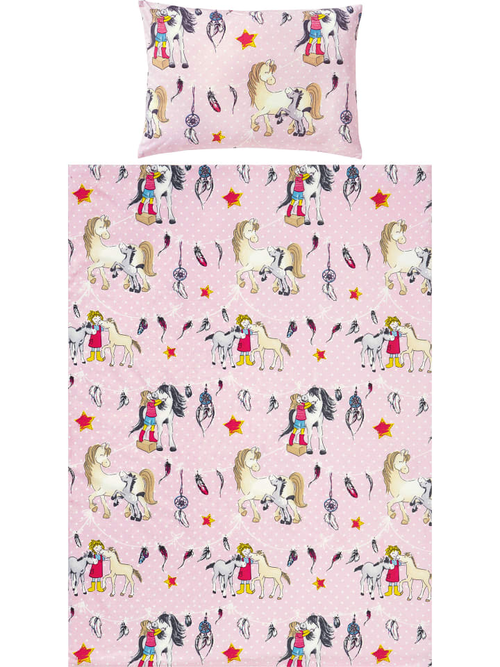 Erwin Müller Fein Biber Kinder-Bettwäsche in rosa günstig kaufen 100 x 135 cm   40 x 60 cm