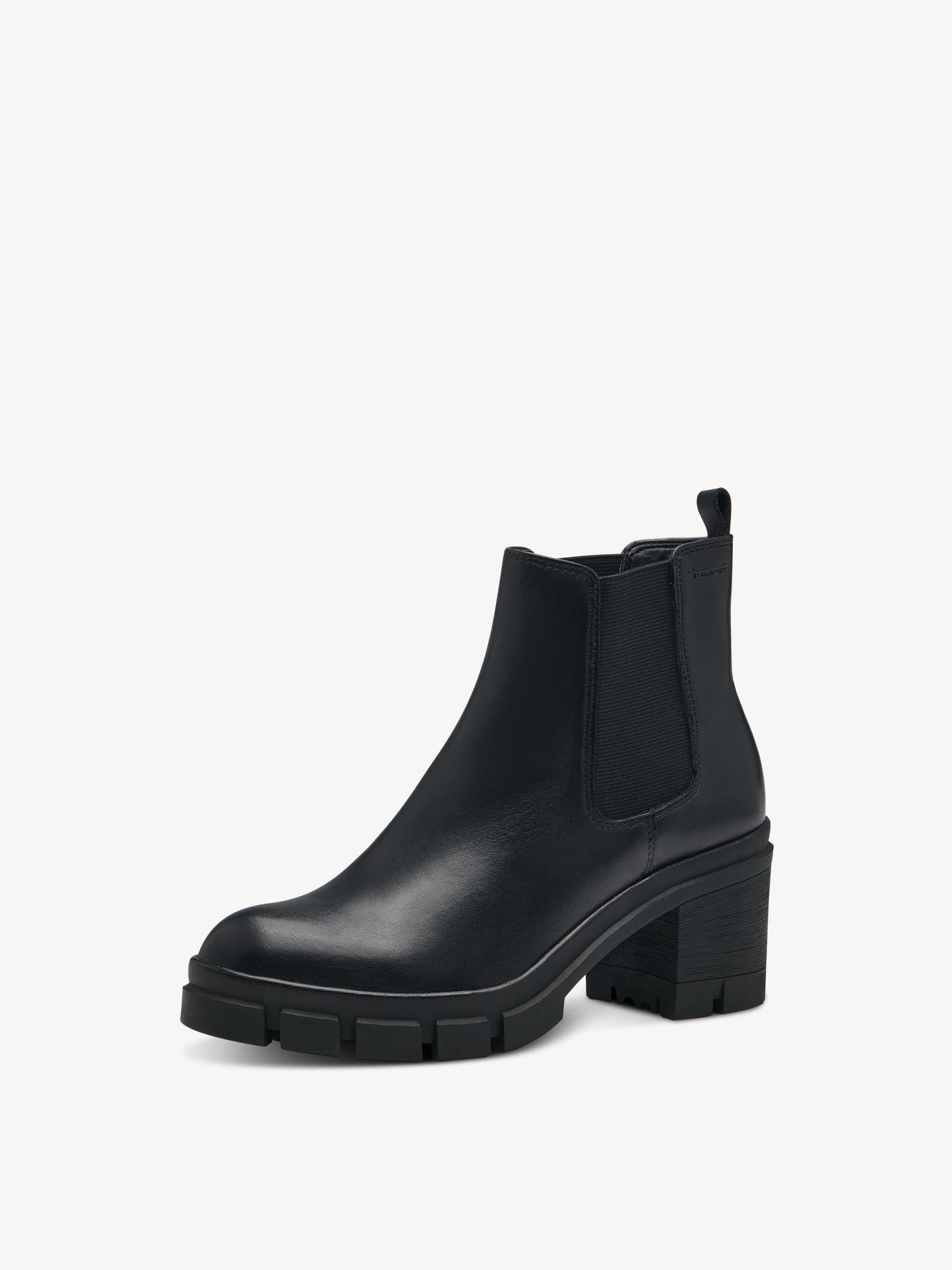 Bottine Chelsea en cuir - noir