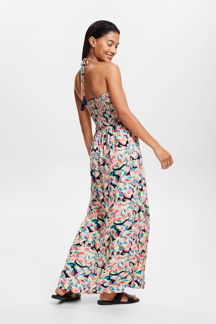 Gesmoktes Schlauchkleid in Maxilänge