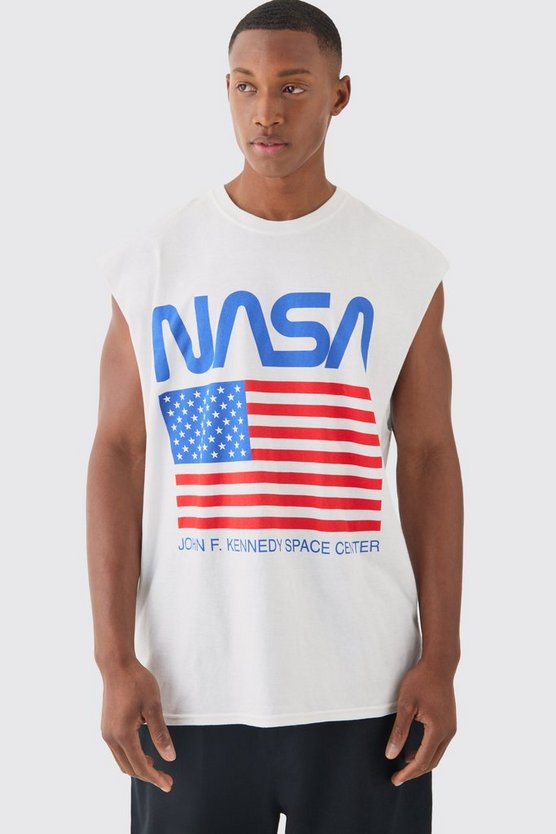 Oversize Tanktop mit Nasa-Print