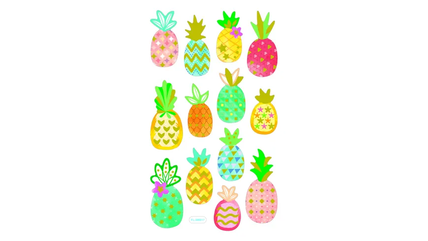 folia Soft-Sticker TROPICAL 2 Blatt 28 Sticker