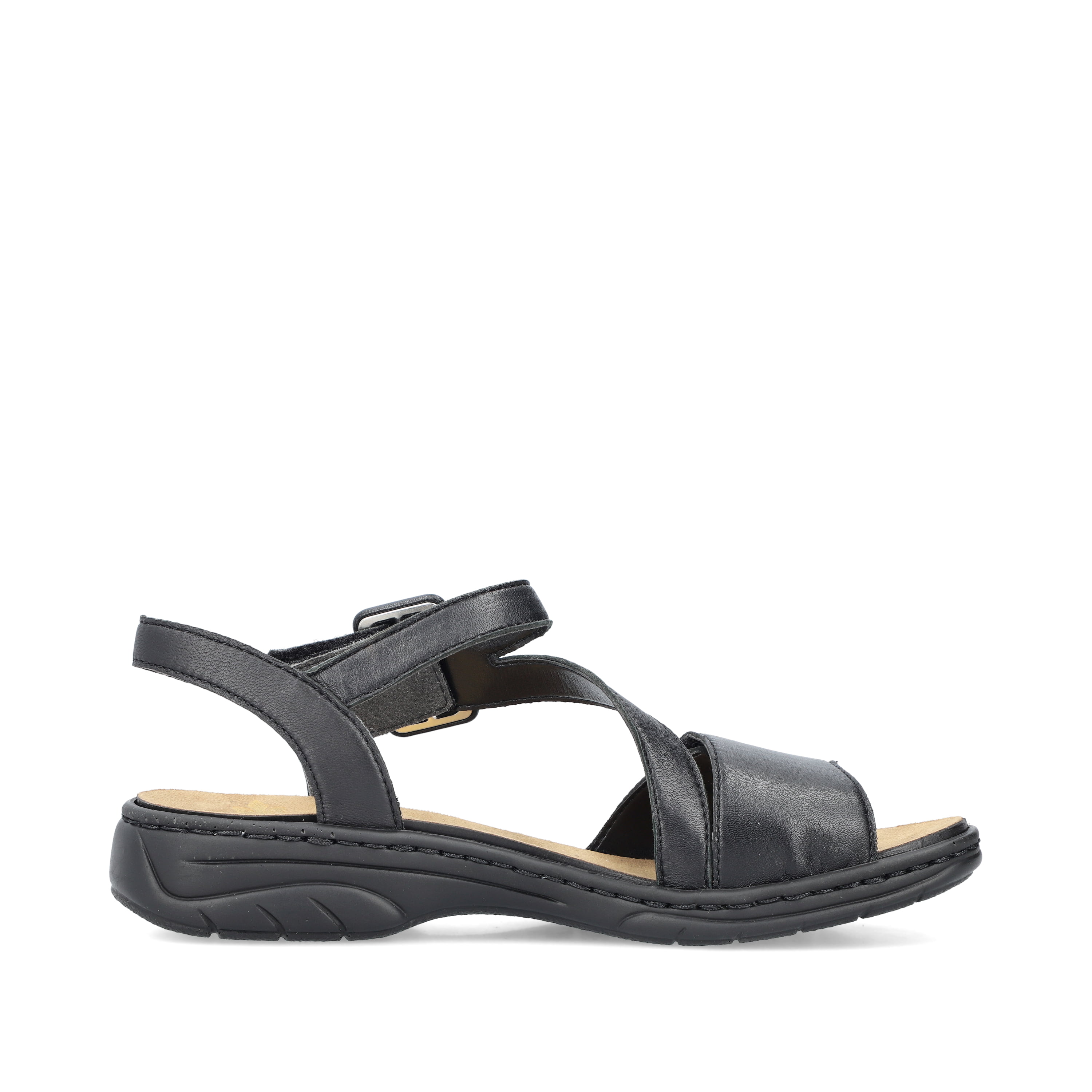 Rieker Damen Riemchensandalen asphaltschwarz