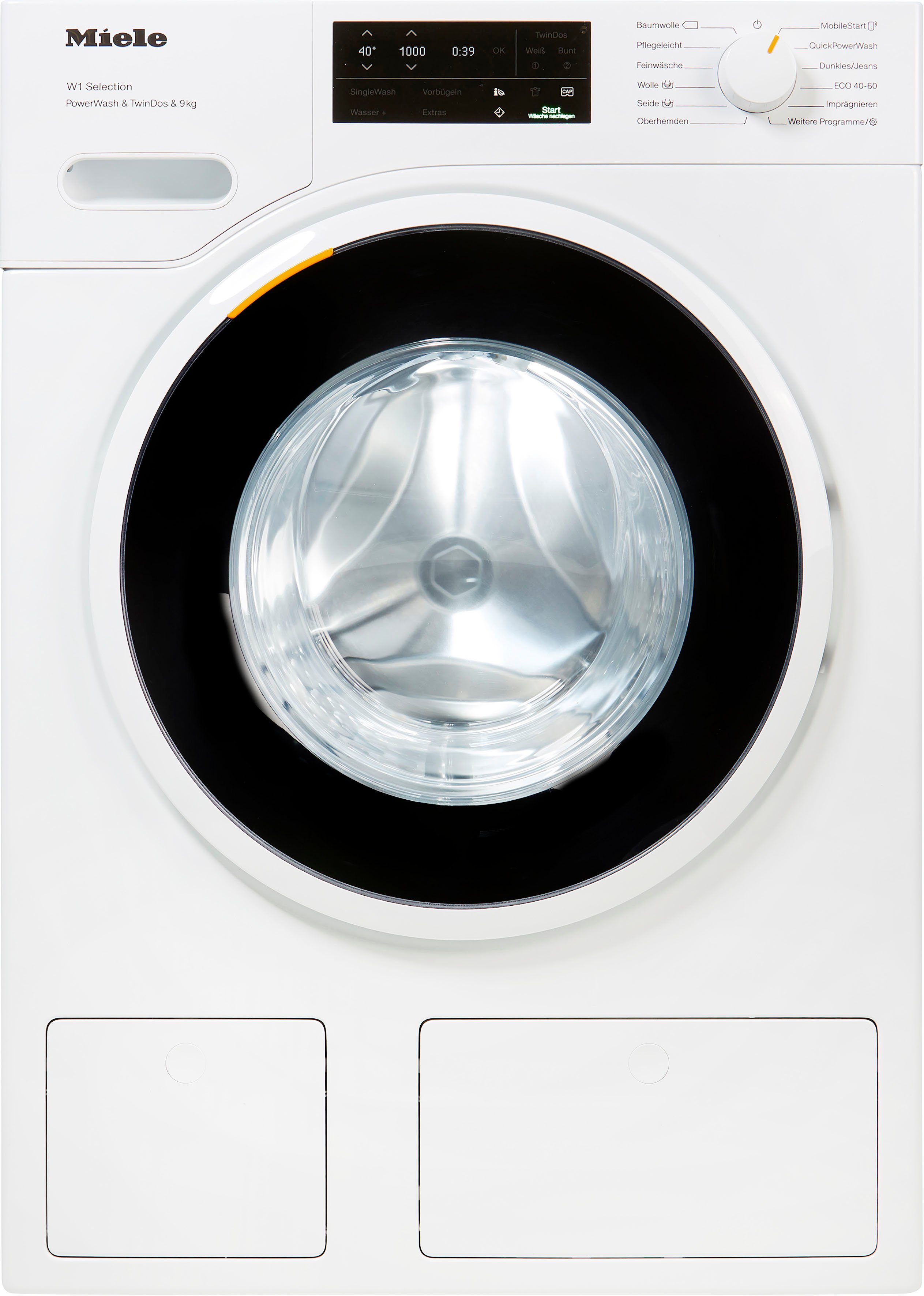 Miele Waschmaschine WSI863 WCS PWash&TDos&9kg, 9 kg, 1600 U/min, QuickpowerWash für saubere Wäsche in 49 Minuten