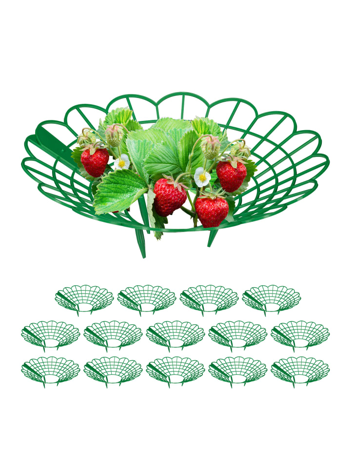 relaxdays 15 x Erdbeerreifer in Grün - (H)10 x Ø 30 cm günstig kaufen onesize