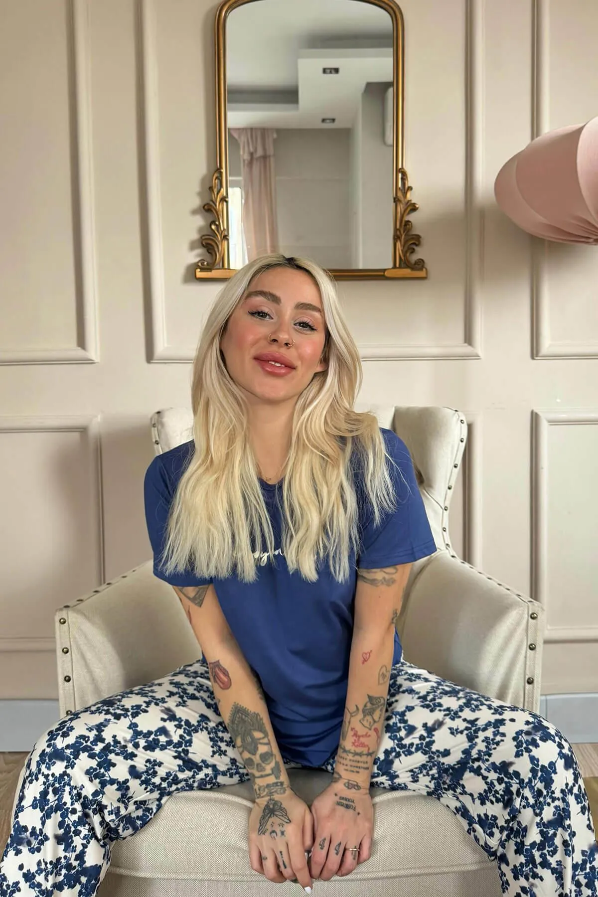 Pijamaevi  Pyjama set - Dunkelblau - Unifarben