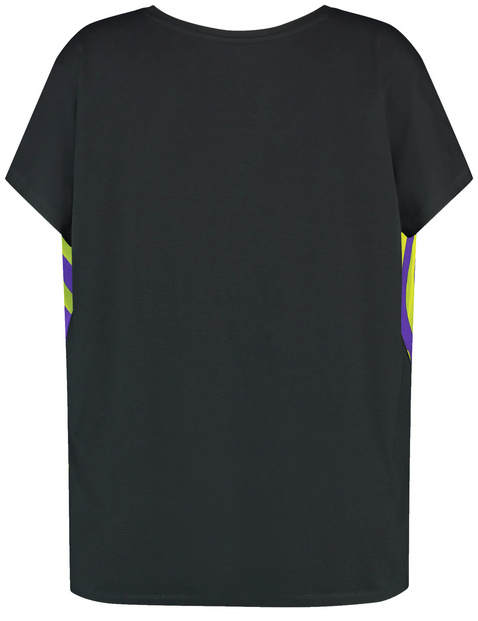 Blusenshirt mit Material-Mix