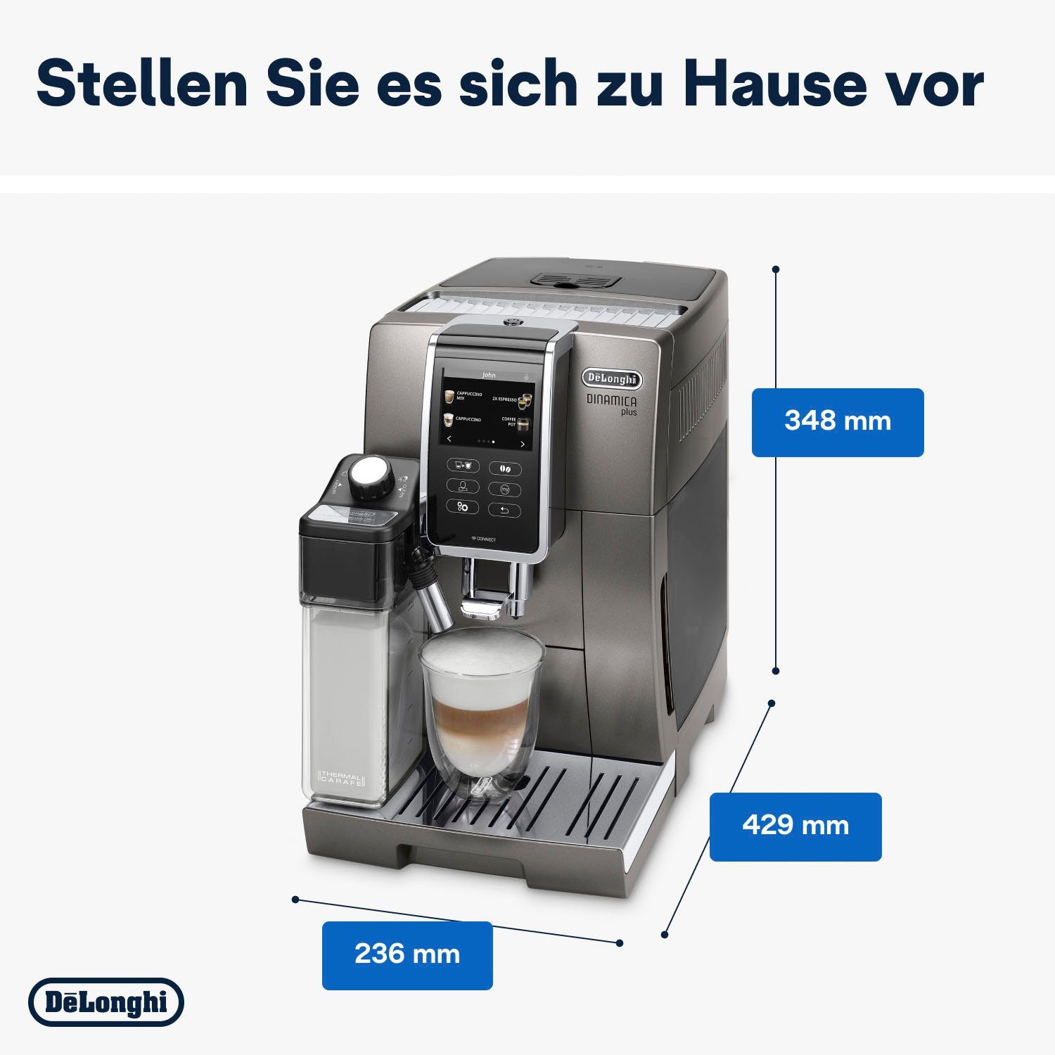 De'Longhi Kaffeevollautomat Dinamica Plus ECAM 370.95.T