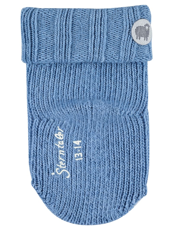 Sterntaler Baby Socken Wolle in mittelblau melange günstig kaufen