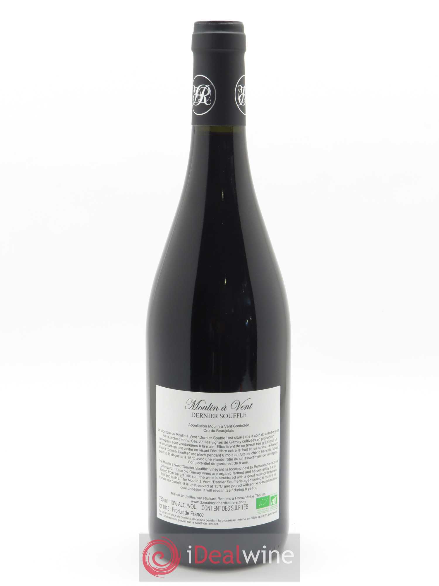 Moulin à Vent Dernier Souffle Richard Rottiers (Domaine)  2020 - Lot de 1 Bouteille
