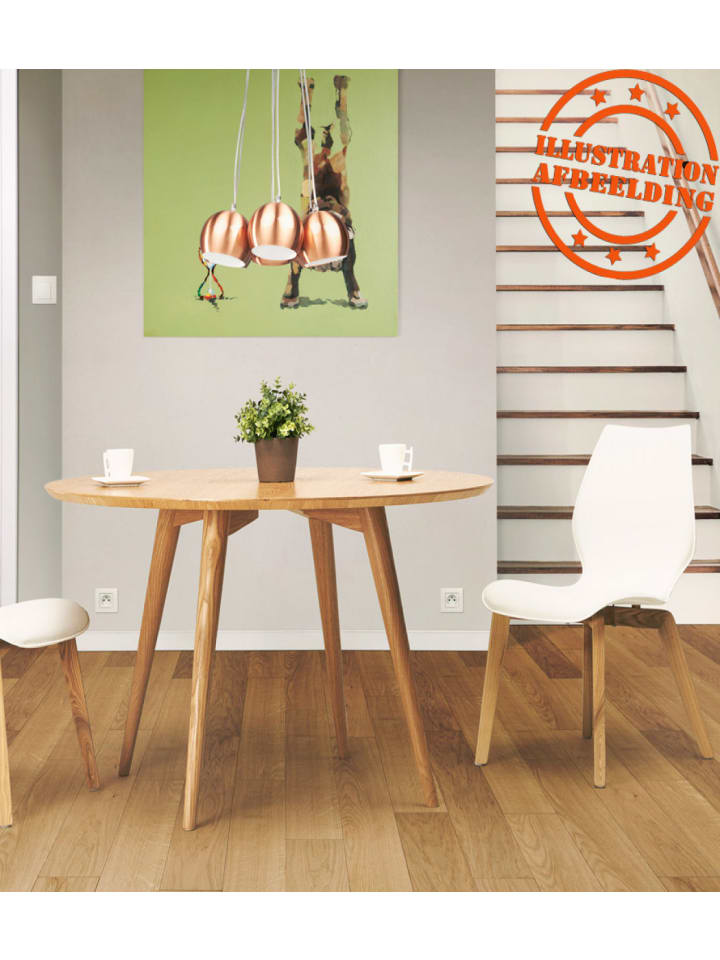 KADIMA DESIGN Runder Esstisch aus massivem Eschenholz | Naturholz Design in Beige günstig kaufen onesize