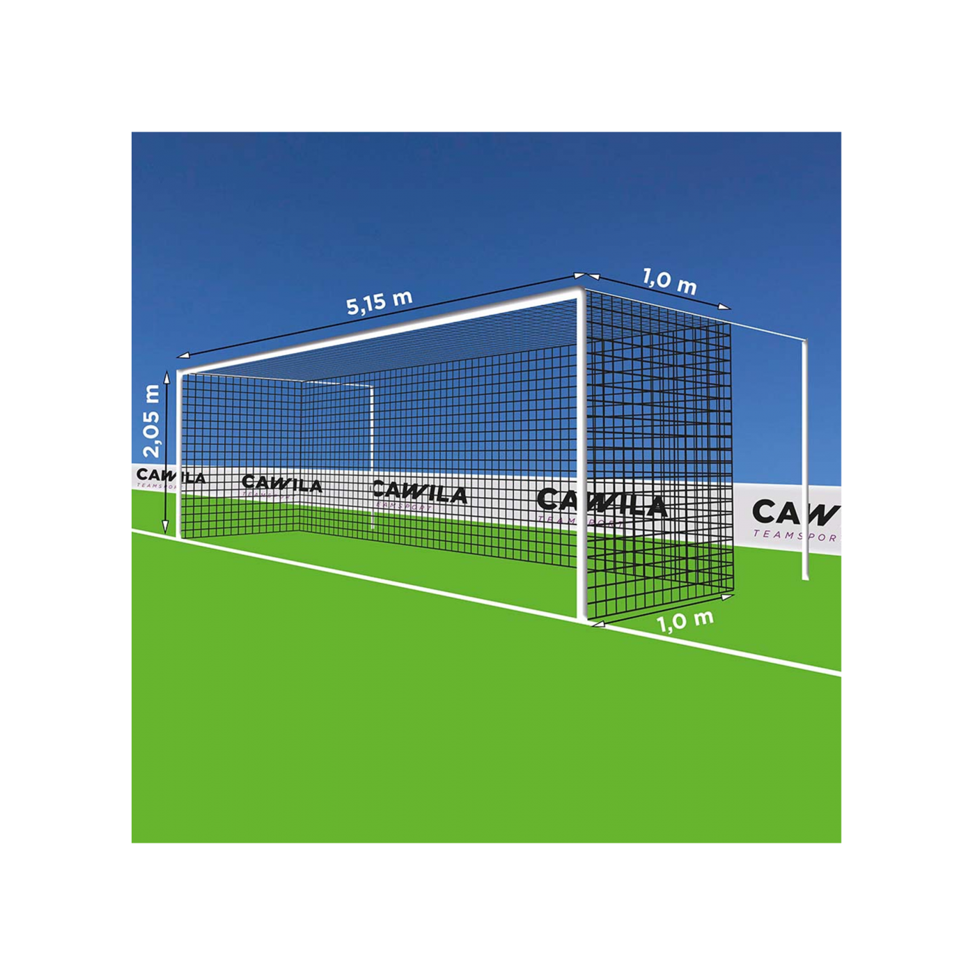 Cawila Tornetz 5,15x2,05m | Tiefe 1,0x1,0m | Maschenweite 12cm | Stärke 4mm | schwarz