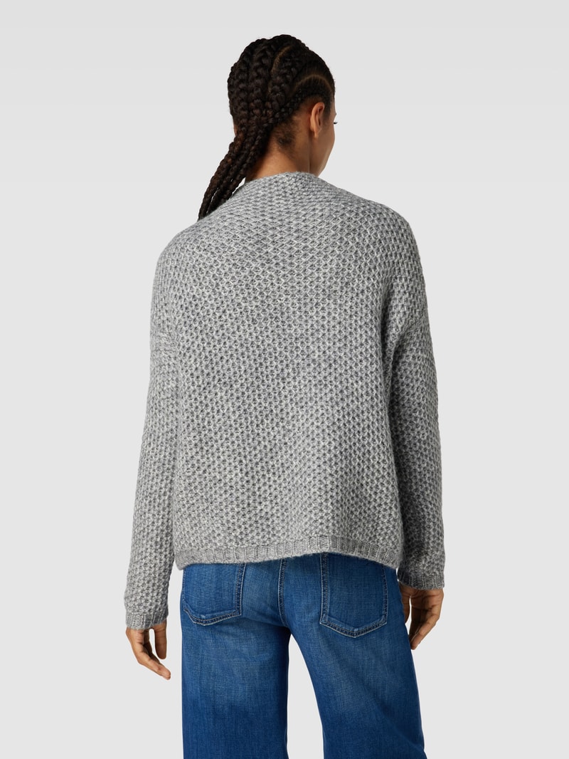 Strickpullover mit Grobstrick Modell 'SAFINEYN' in mittelgrau