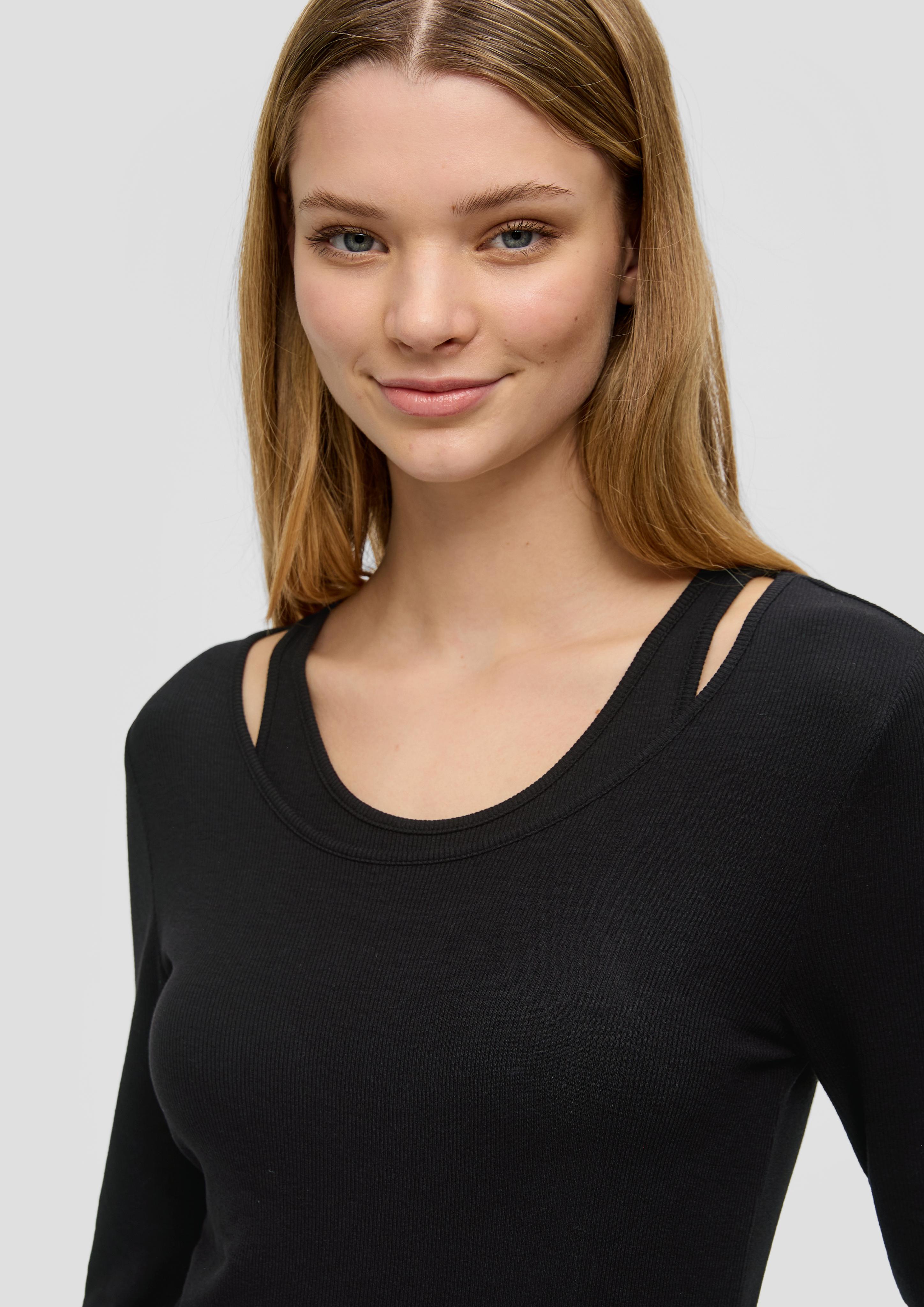 Doppellagiges Langarmshirt  2141065-9999