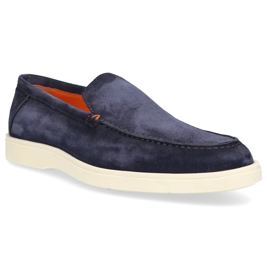 Santoni - Loafer MGDT17 Veloursleder - blau