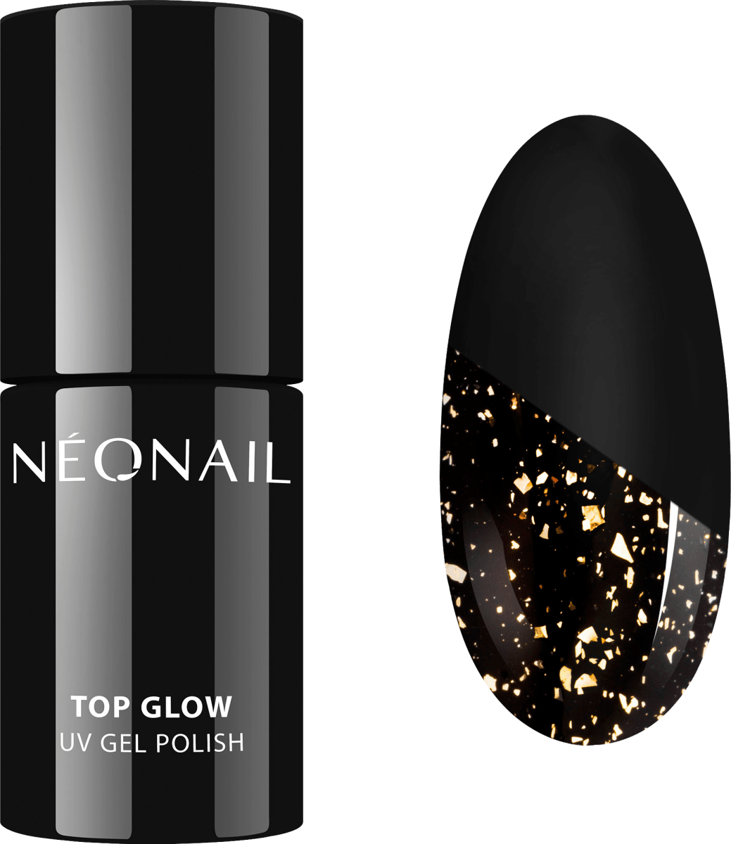 UV Überlack Top Glow Gold Flakes, 7,2 ml