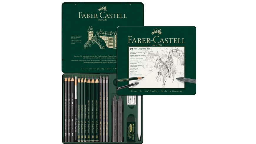 FABER-CASTELL Set Pitt Graphite medium Metalletui