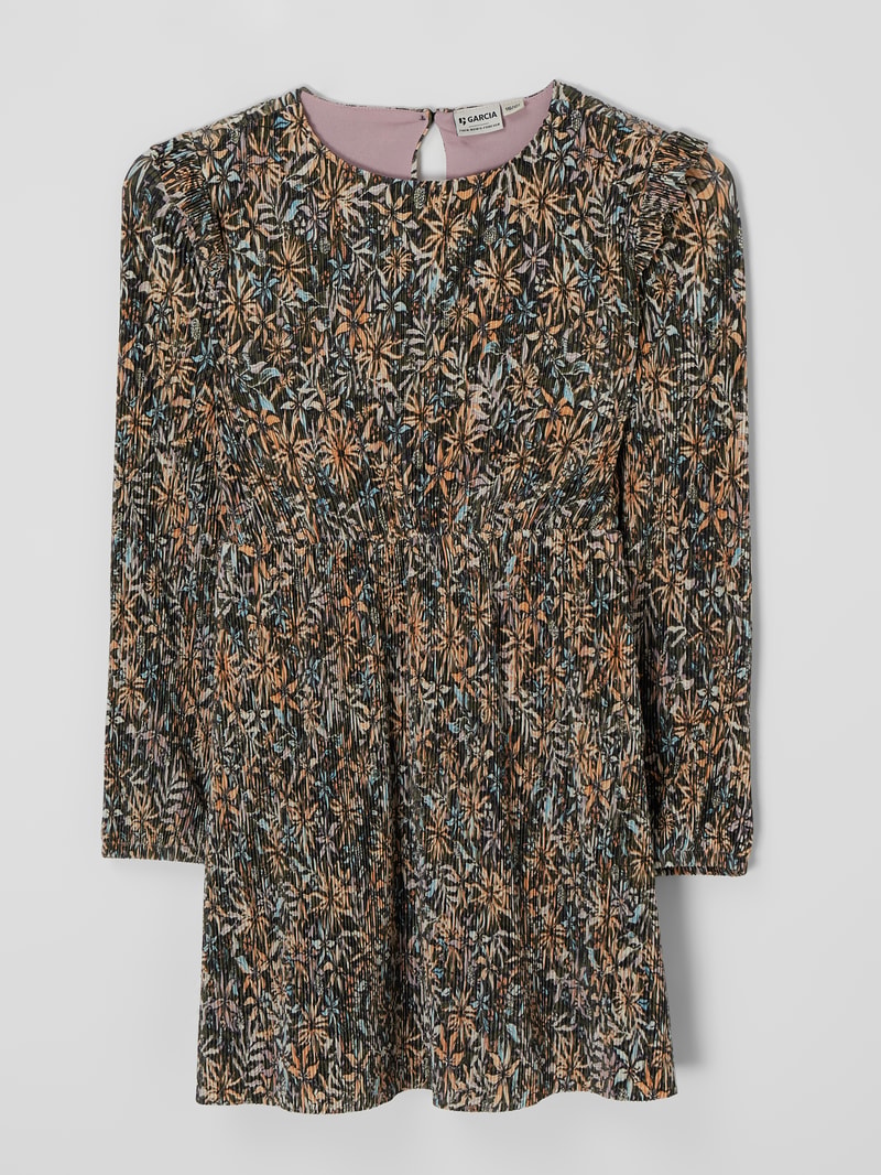 Kleid aus Krepp in dunkelgrau