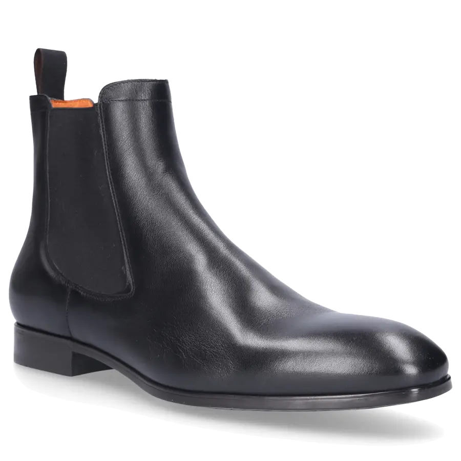 Santoni - Chelsea Boots 13414 Kalbsleder - schwarz