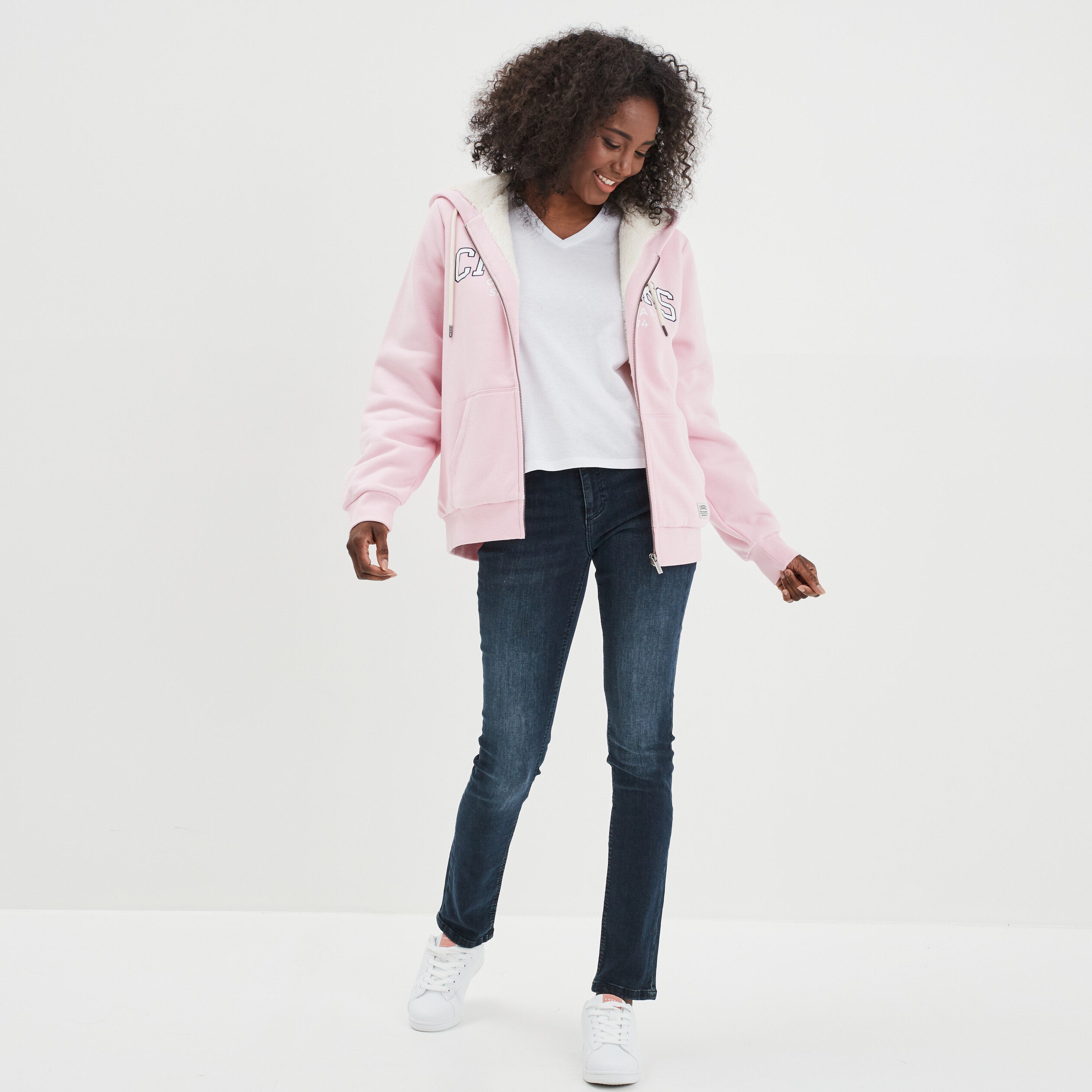 Jeans regular taille basse denim blue black femme | La Halle