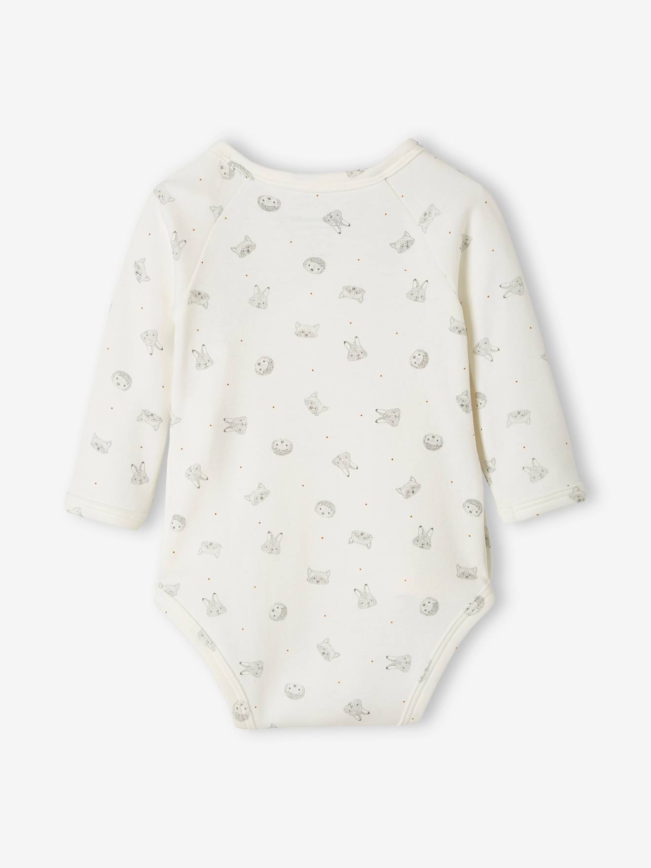 Lot de 5 bodies manches longues bébé ouverture naissance lot cannelle