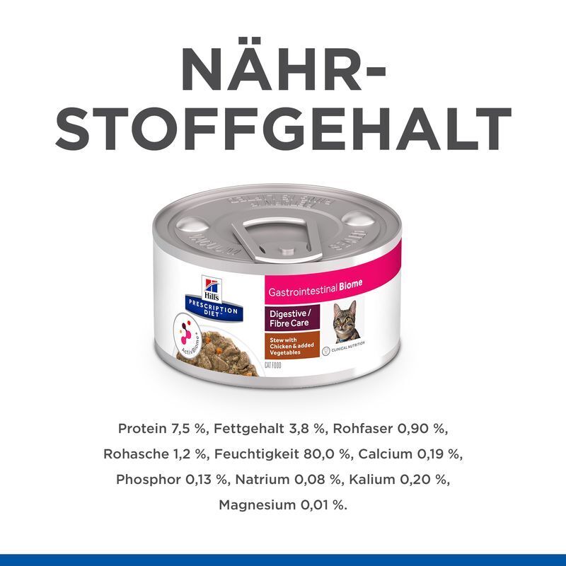Hill's Schonkost Hill's Prescription Diet Gastrointestinal Biome Ragout mit Huhn und Gemüse 24x82g