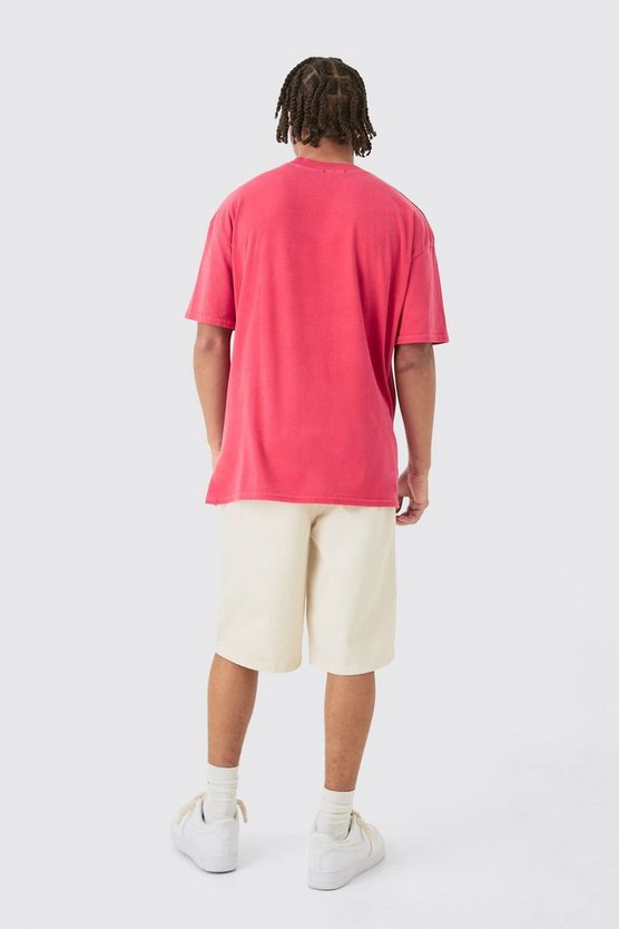 Oversize T-Shirt mit Homme Mask Print