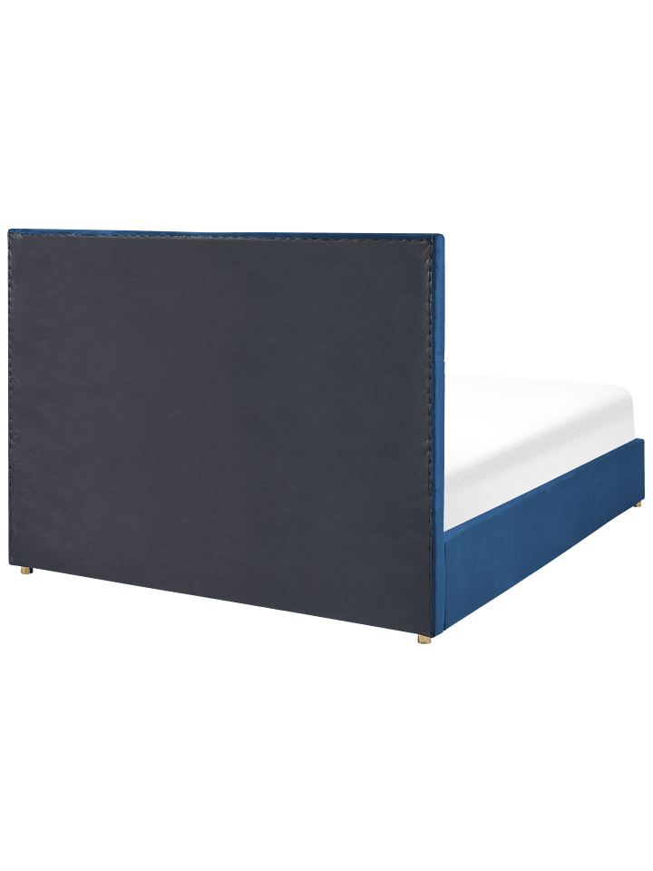 Beliani Doppelbett VERNOYES in Blau/Gold - (W) 188 x (H) 120 x (L) 214 cm günstig kaufen onesize