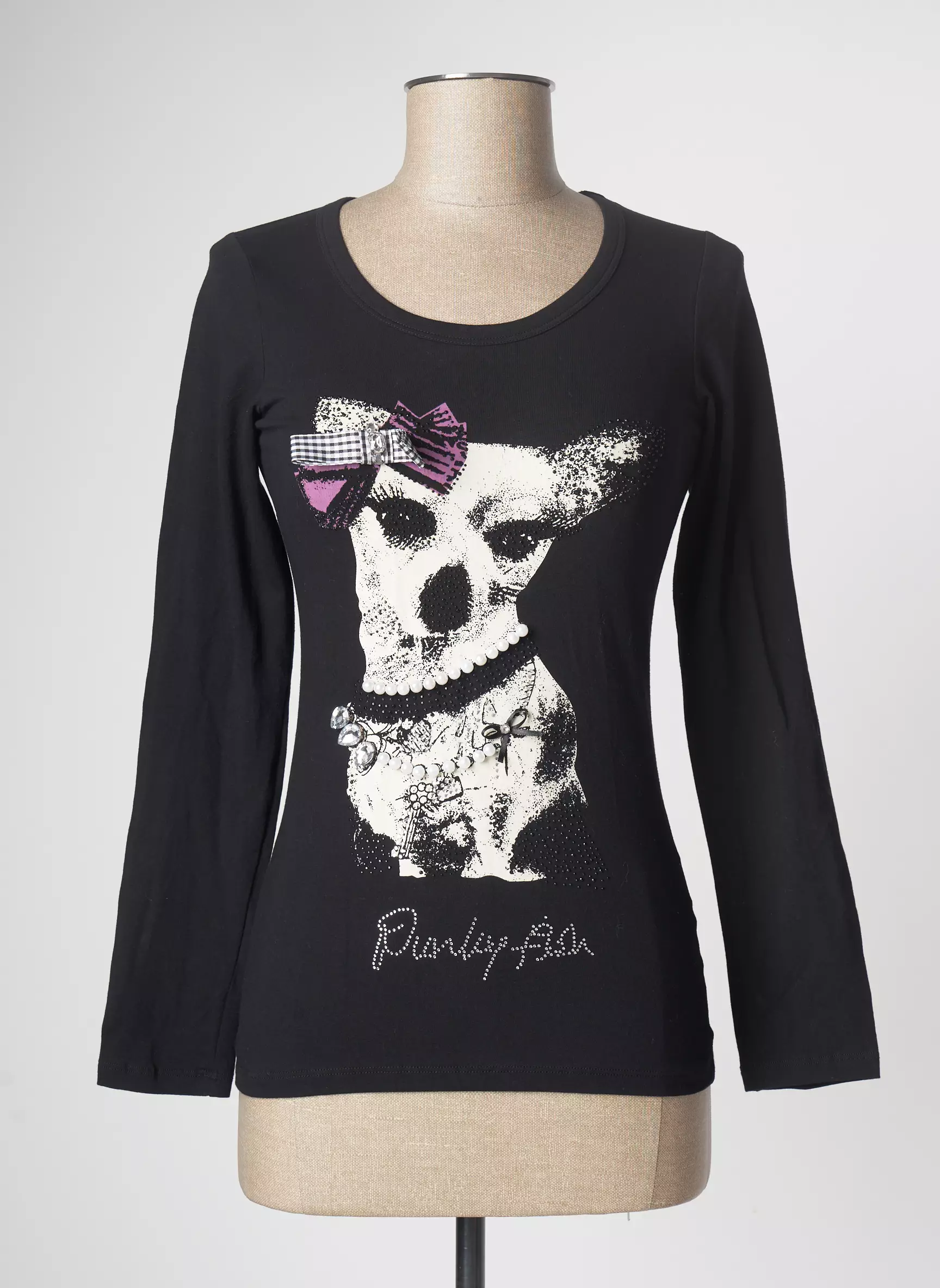Punky Fish Tshirts Femme couleur noir