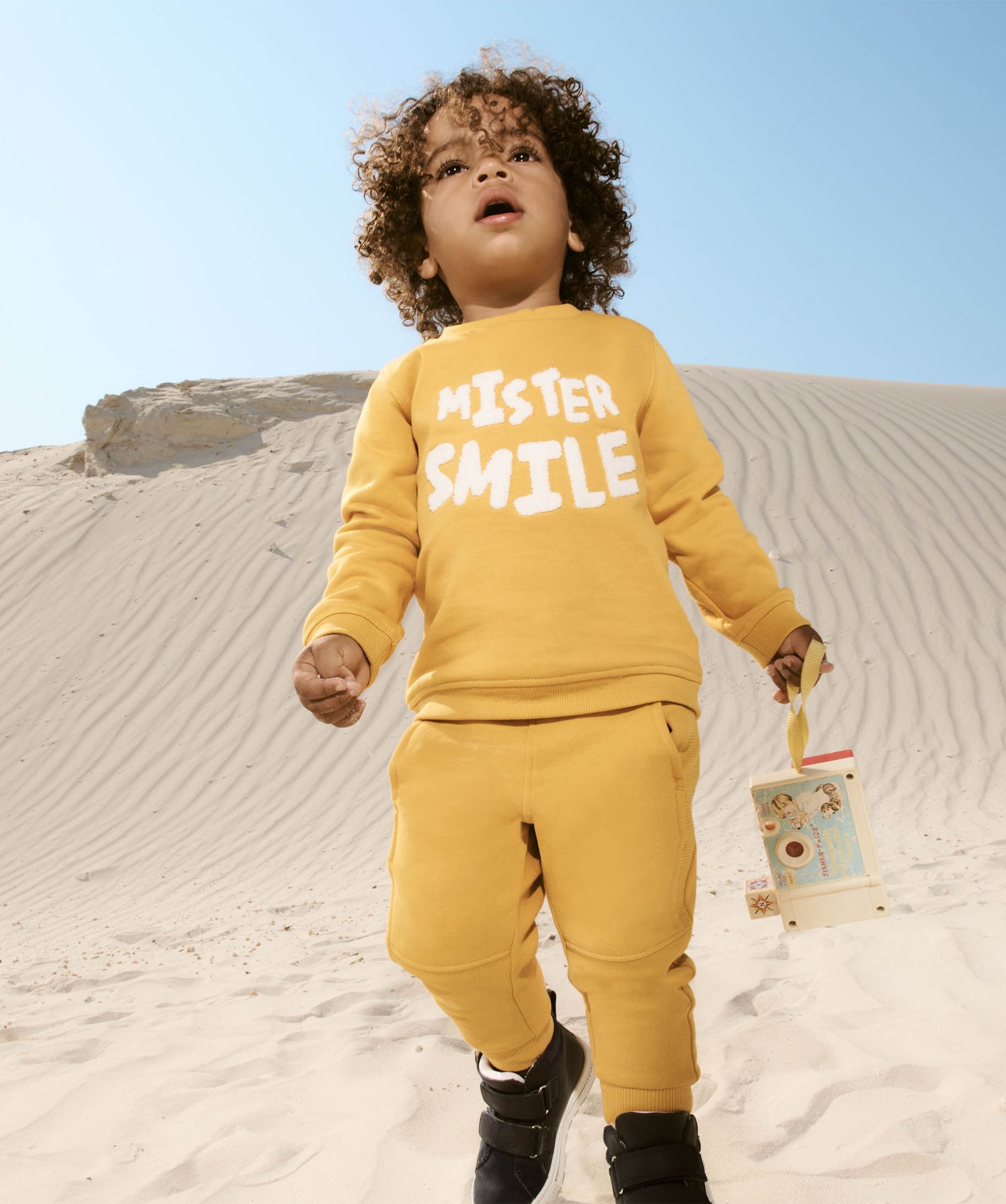 Pantalon de jogging bébé Garçon avec poches fantaisie jaune | GEMO
