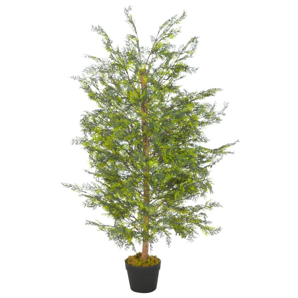 Kunstrasen Künstliche Pflanze Zypresse mit Topf Grün 120 cm, vidaXL, Höhe: 120 mm