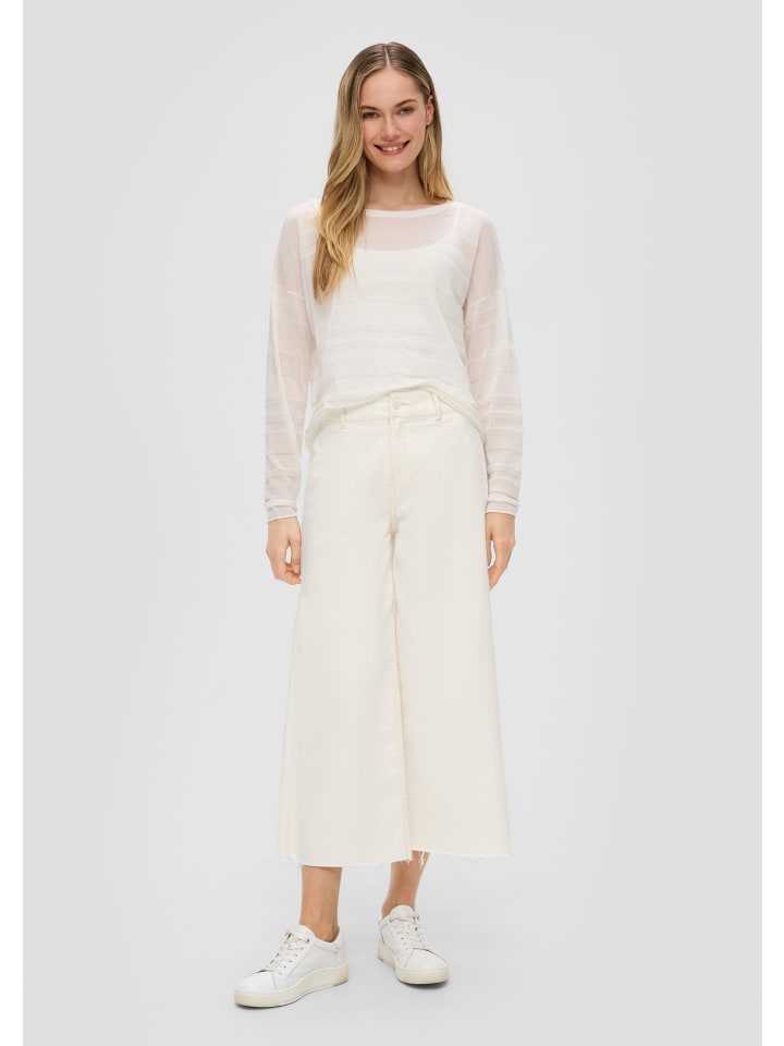 s.Oliver Strickpullover langarm in Creme günstig kaufen