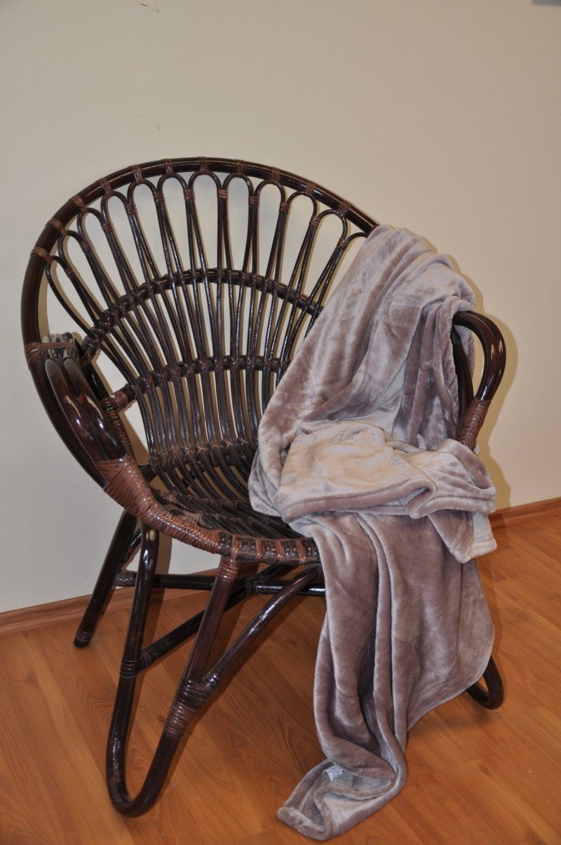 Rattani Rattanstuhl Rattansessel Lentera, Fb. Darkbrown, inkl. Decke