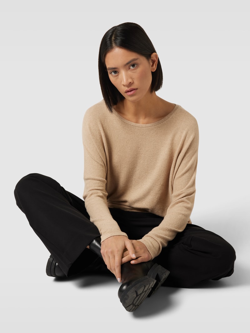 Sweatshirt mit überschnittenen Schultern Modell 'Biara' in sand