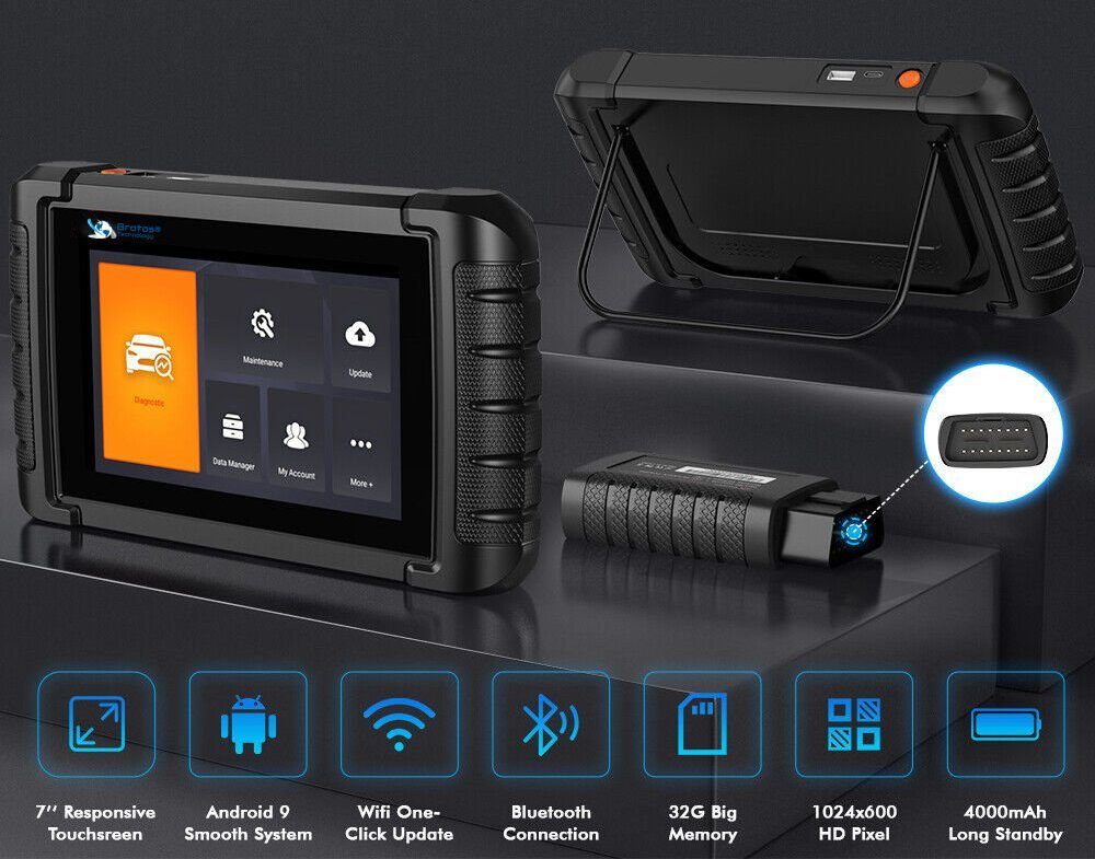 Brotos® Kfz-Diagnosegerät PROFI bidirektionales KFZ OBD2 Tiefen Diagnose Gerät, 940 DIGITAL