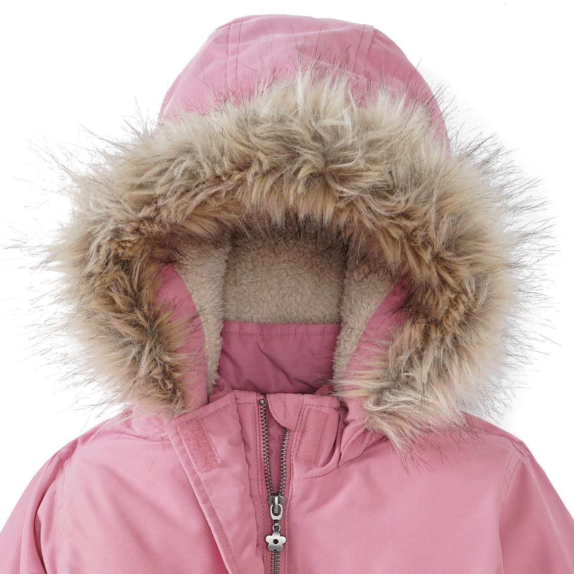 Mädchen Parka mit Fellimitat
