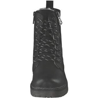 Mustang Schnür Boots in schwarz