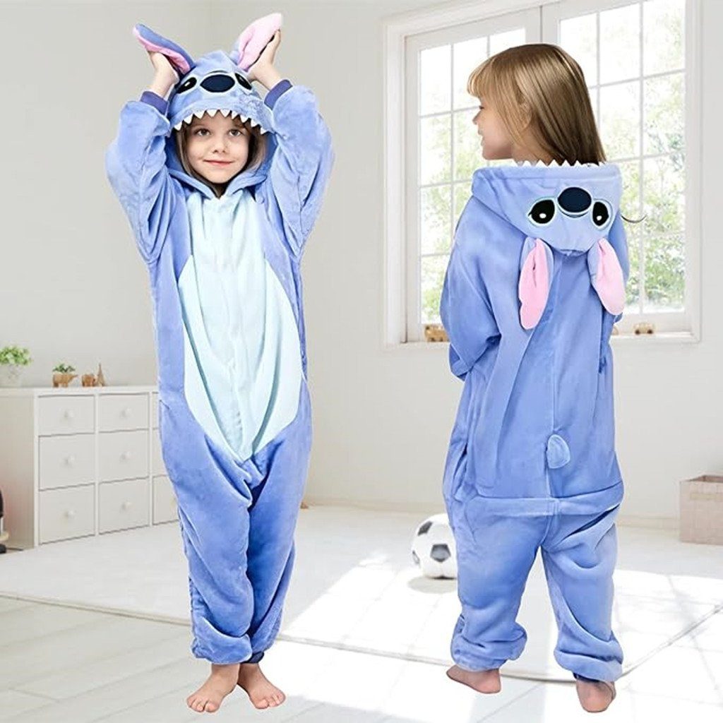 XDeer Schlafoverall Kinder Onesie Jumpsuit,Pyjamas Kigurumi,Tier Schlafoverall Pyjama Kleidung Fleece Overalls Fleece Nachtwäsche