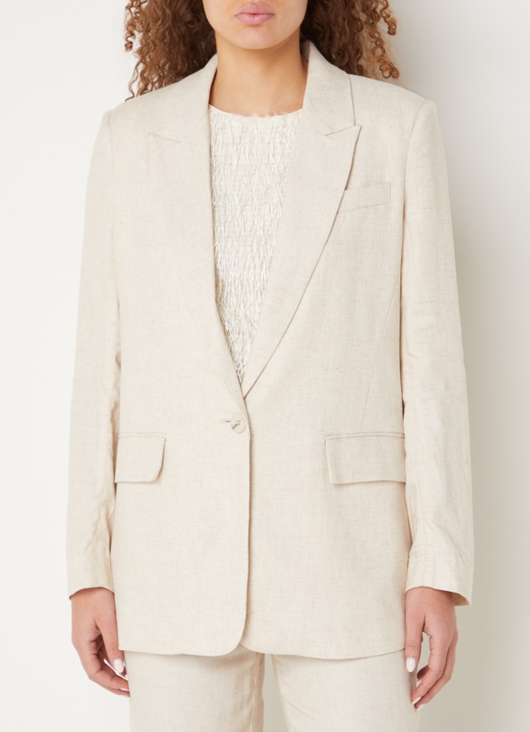 Blazer Bruuns Bazaar Oxalia Freida z ľanovej zmesi