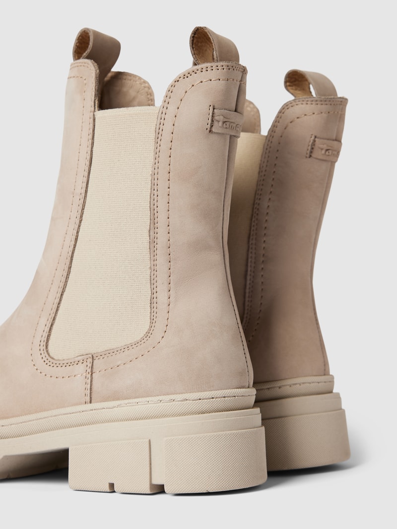 Stiefel aus Leder Modell 'CHELSEA' in beige